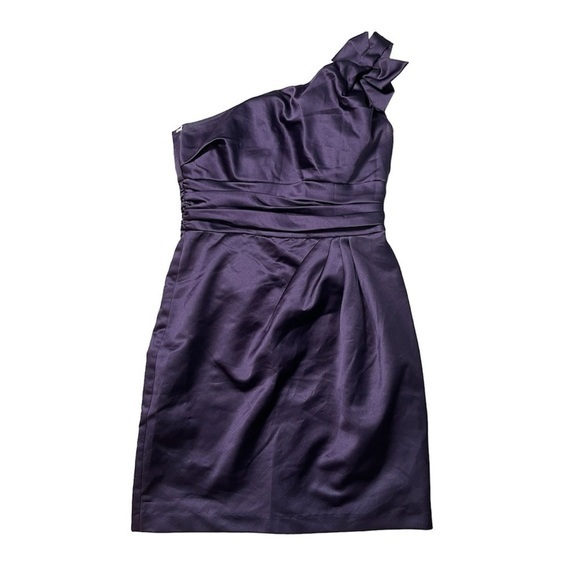 David's Bridal Dresses & Skirts - David’s Bridal Purple Satin One Shoulder Short Evening Dress - Size 10